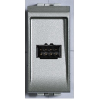 BTICINO 336984  Stopcontact 8polig LIGHT  EAN: 8012199443560   Op bestelling, geen terugname