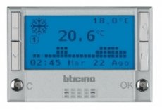 BTICINO HC4451  Axolute-thermostaat 230v  EAN: 8012199800844   Op bestelling, geen terugname