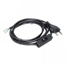 BAILEY 142035  140305098 Cable Euro plug&Sw 2M Black  EAN: 8714681420355   Op bestelling, geen terugname