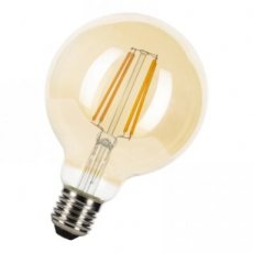 BAILEY 142588  LED Filament G95 E27 240V 8W 2200K Gold  EAN: 8714681425886   Op bestelling, geen terugname