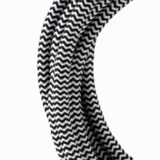 BAILEY 139752  Textielsnoer 3C zwart/wit 3m  EAN: 8714681397527   Op bestelling, geen terugname