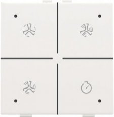 NIKO 154-52054  HC ventilatiebediening+led white steel  EAN: 5413736295490   Op bestelling, geen terugname