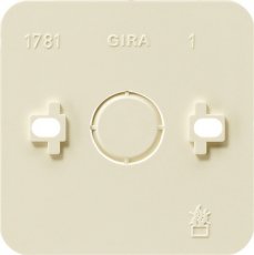GIRA 008113  Montageplaat 1-voudig Opbouw cr.wit  EAN: 4010337081135   Op bestelling, geen terugname