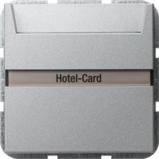 GIRA 014026  Hotel-Card wissel (verl.) TK kl.alu  EAN: 4010337140269   Op bestelling, geen terugname
